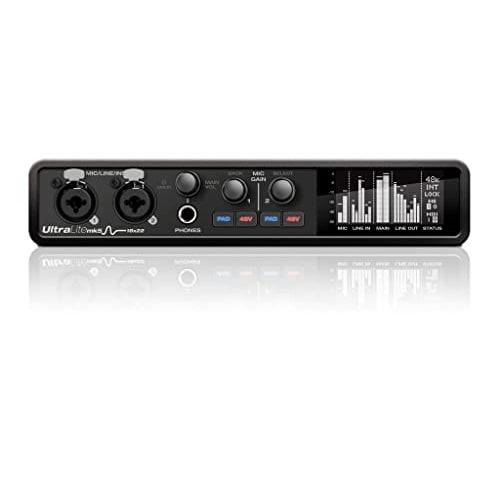 MOTU UltraLite Mk5 18-in, 22-out USB-C Audio Interface, Digital Mixer and AD/DA Converter, USB-DAC, Game Streaming Equipment, iPhone/iPad Compatible,