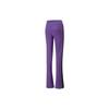 Puma Co-branded Colorblock Letter Logo Embroidery Knit Flared Pants Women Bottoms Deep-Purple Burgundy 536629-90