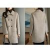 Women's Woolen Coat Autumn and Winter New Coffee Color Thick Korean Style Slim Fit Medium and Long Woolen Coat