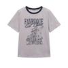 On On Neck cOnTrasT ArTwork T shirT New6me424