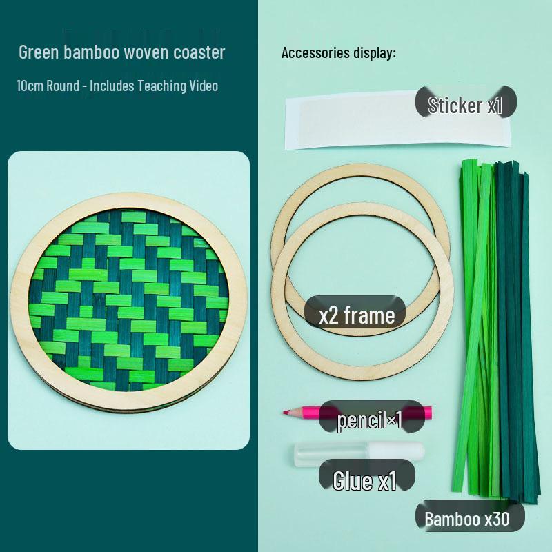 Bamboo DIY Round Fan Set: Cultural Heritage Craft Kit for Parent-Child Activities