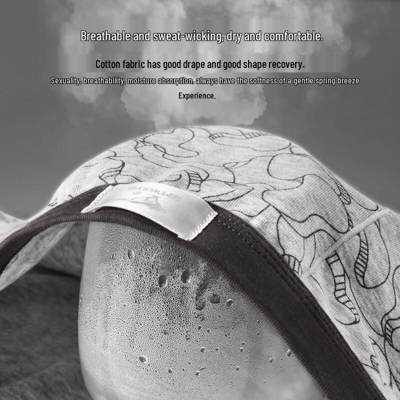 Septwolves Men's Antibacterial Boxer Briefs 4-Pack