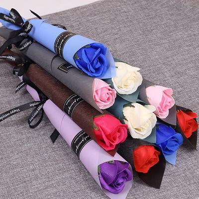 1/5 buc Floare de Săpun Buchet de Trandafiri Roșii Decor Nuntă Floare de Săpun Floare de Trandafir Fals Cadou de Ziua Îndrăgostiților Consumabile Magazin Florist