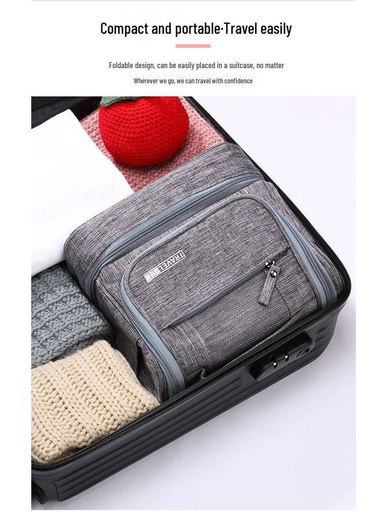 Kosmetyczka podróżna dla mężczyzn i kobiet - Przechowywanie na podróż służbową z separacją na mokre/suche, Zestaw do mycia i pielęgnacji, Organizer na kosmetyki