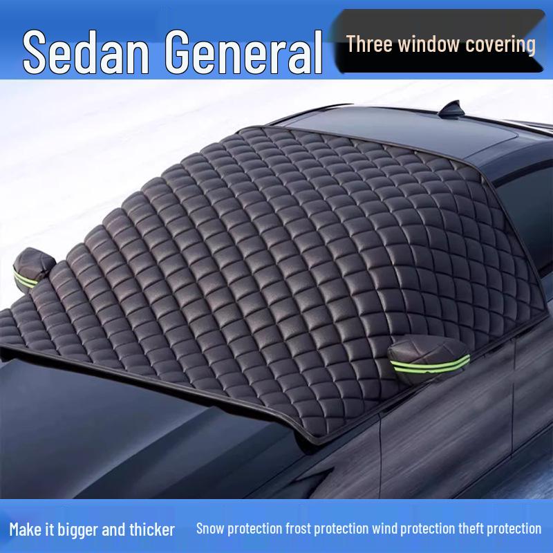 Thickened Half Car Cover: Winter Snow & Frost Shield for Windshield Universal Sedan Thickened, Dual-Side Waterproof