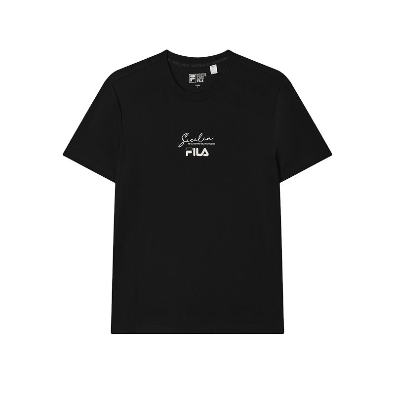 New FILA T Shirt Men's Jet Black BK F11M528104F-BK