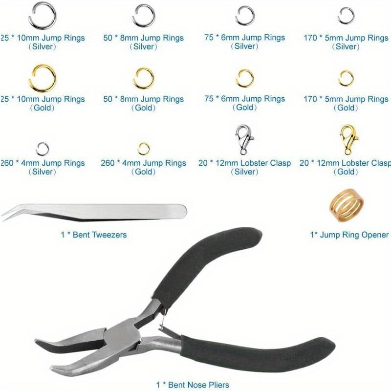 Jump Rings for Jewelry Making Kit, Open Jump Rings Jewelry Repair Kit for Necklace Bracelet