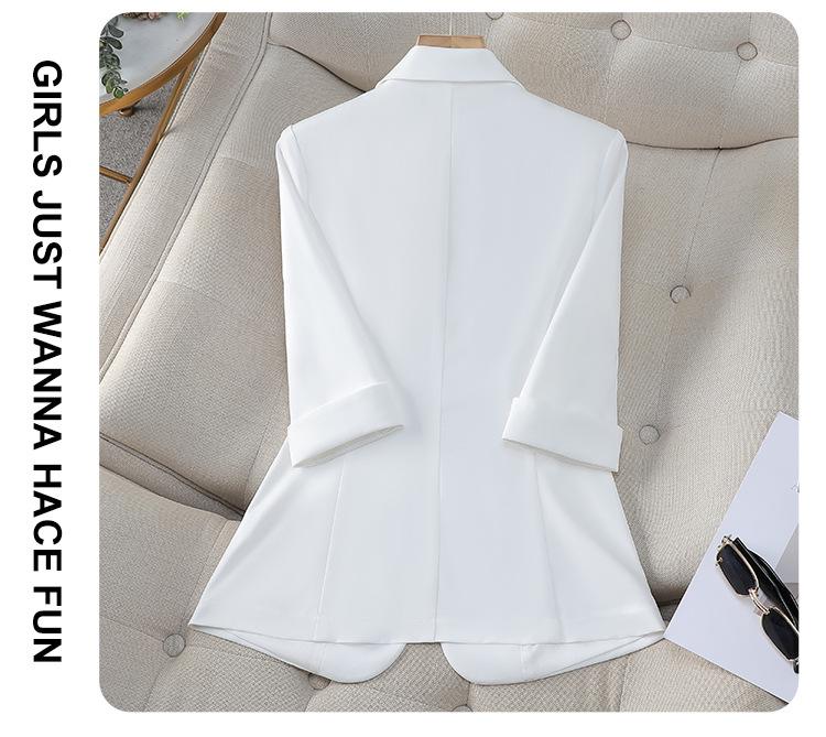 Damen Blauer Ärmel Anzugjacke - Frühling & Sommer Koreanischer Stil, Petite Lässig Formell