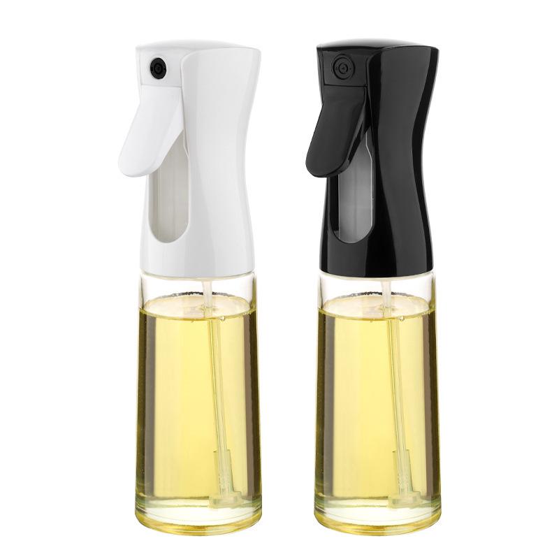 Cross-border bestseller: Push-type Oil Spray Bottle - Dust-Proof with Oil Control for Kitchen Seasoning.