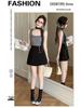 Women's High-Waisted Gray A-Line Skirt Shorts - Spring 2025 Casual Wide-Leg Design