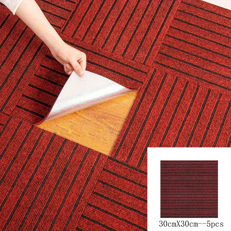 

Carpet Bedroom Fully Spread Floor Mat Office Can Be Cut Self-adhesive Anti Slip Block Study DIY 30x30cm Modern Carpet Rug