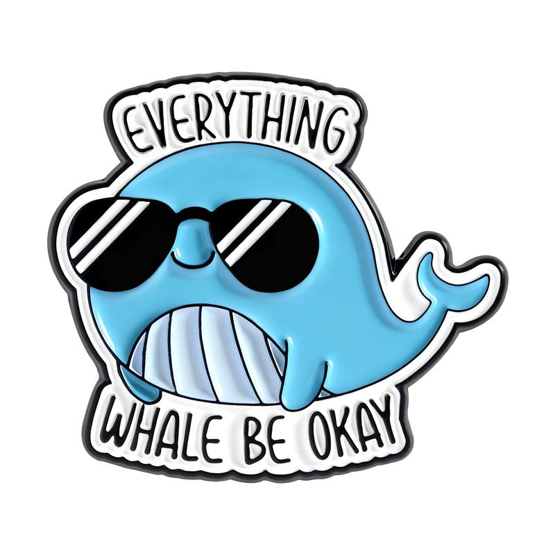 

Милые каламбуры про китов Эмалевые значки Все будет китово Я китово люблю тебя Броши Значки на лацкан Животные украшения Подарок для детей и друзей