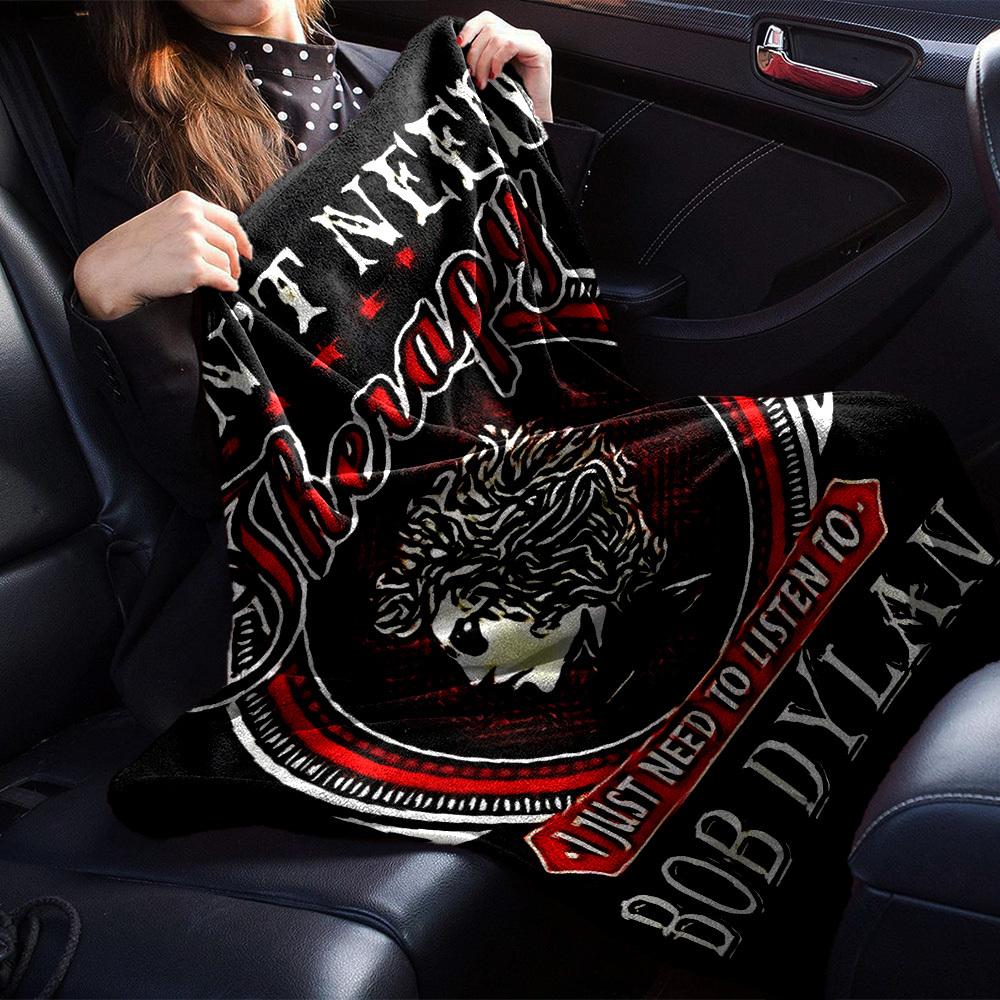 1pc Therapy Bob Dylan Themed Printed Soft and Comfortable Home Blanket, Small Throw Blanket, Nap Blanket, Suitable As a Gift L067