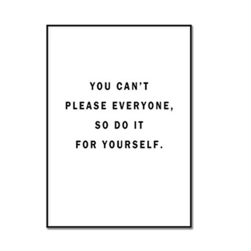 Nordic Style Motivational Quote Text Letters Print Art Canvas Poster for Living Room Decoration Home Wall Decor Picture