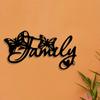 Elegant Family Metal Wall Art with Butterfly Sculpture Minimalist Home Decor Gift for Living Room Porch