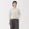 MUJI Women's Washable Knit Crew Neck Cardigan, Off-White, Size S (BA1Q4A5S)