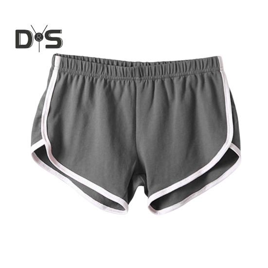 Damen-Sportshorts, elastische Taille, Yoga-Mini-Shorts, einfarbig, superkurze Hosen, leichte Strandhosen, sportliche Shorts
