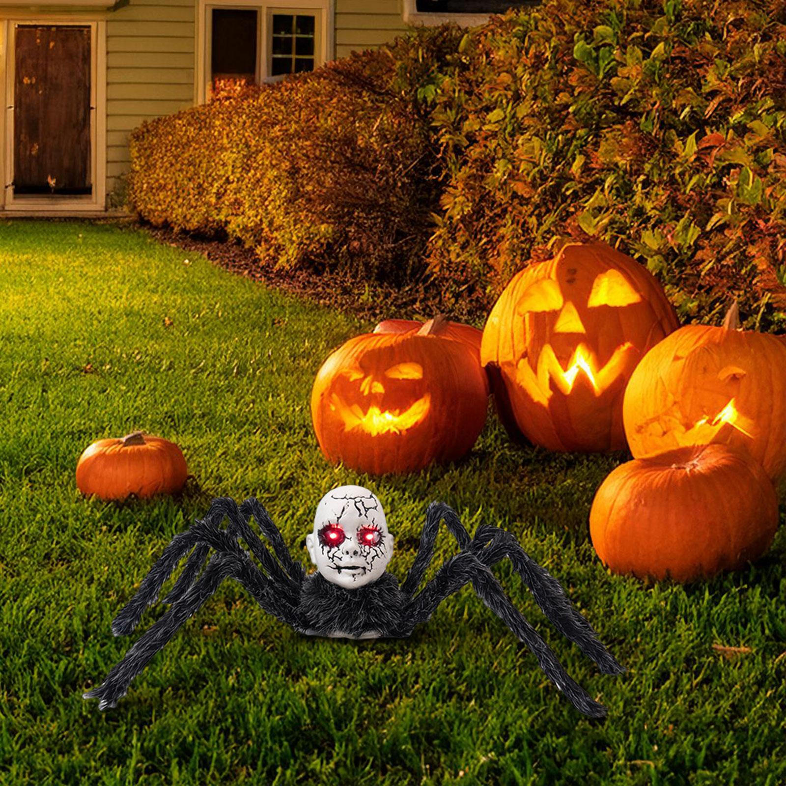 

Хэллоуин Украшение Паук Страшный Волосатый Светящийся для Газона Уличный Двор