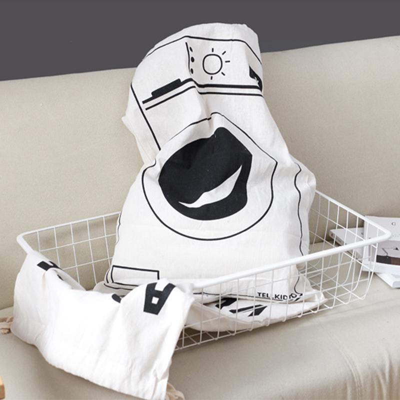 Cartoon High Capacity Drawstring Storage Bucket Folding Laundry Basket Toy Storage Bag Household \n Quilts Bed Sheets Organizer