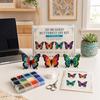 3D Beaded Butterfly Craft Kit, Tiny Beaded Animal DIY Handmade Art Set with Instruction, Cute 4-Pack Butterflies Beadwork Kit