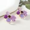 2024 Trendy Purple Flower Stud Earrings: Niche High-End Cold Tea Style