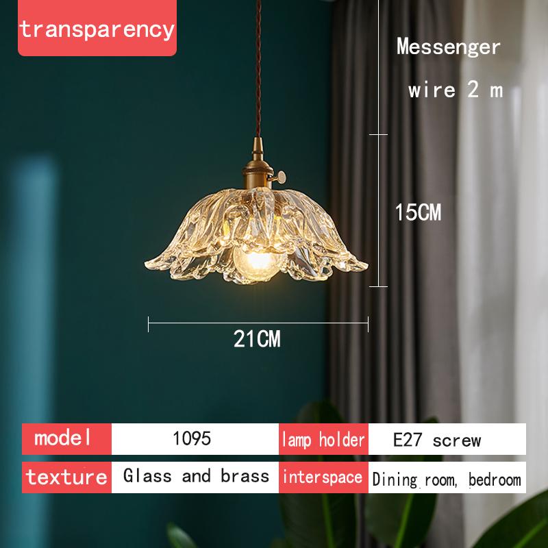 Lámpara de araña japonesa de cristal de latón, dormitorio doméstico, cabecera de cama, comedor, bar, lámpara de balcón con ventana salediza y amplificador de estrella de Internet