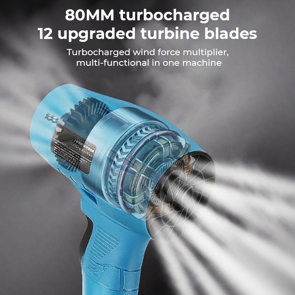 1000W Handheld Turbo Fan High Power Hair Dryer Strong Wind Mini Turbo Jet Fan Powerful Air Blower for Makita 18V-21V Battery Pin