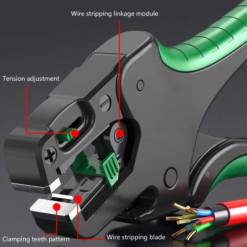 Wire Stripper Multifunctional Cable Stripper Wire Cutter Wire Crimper Professional Automatic Wire Stripping Pliers Tool