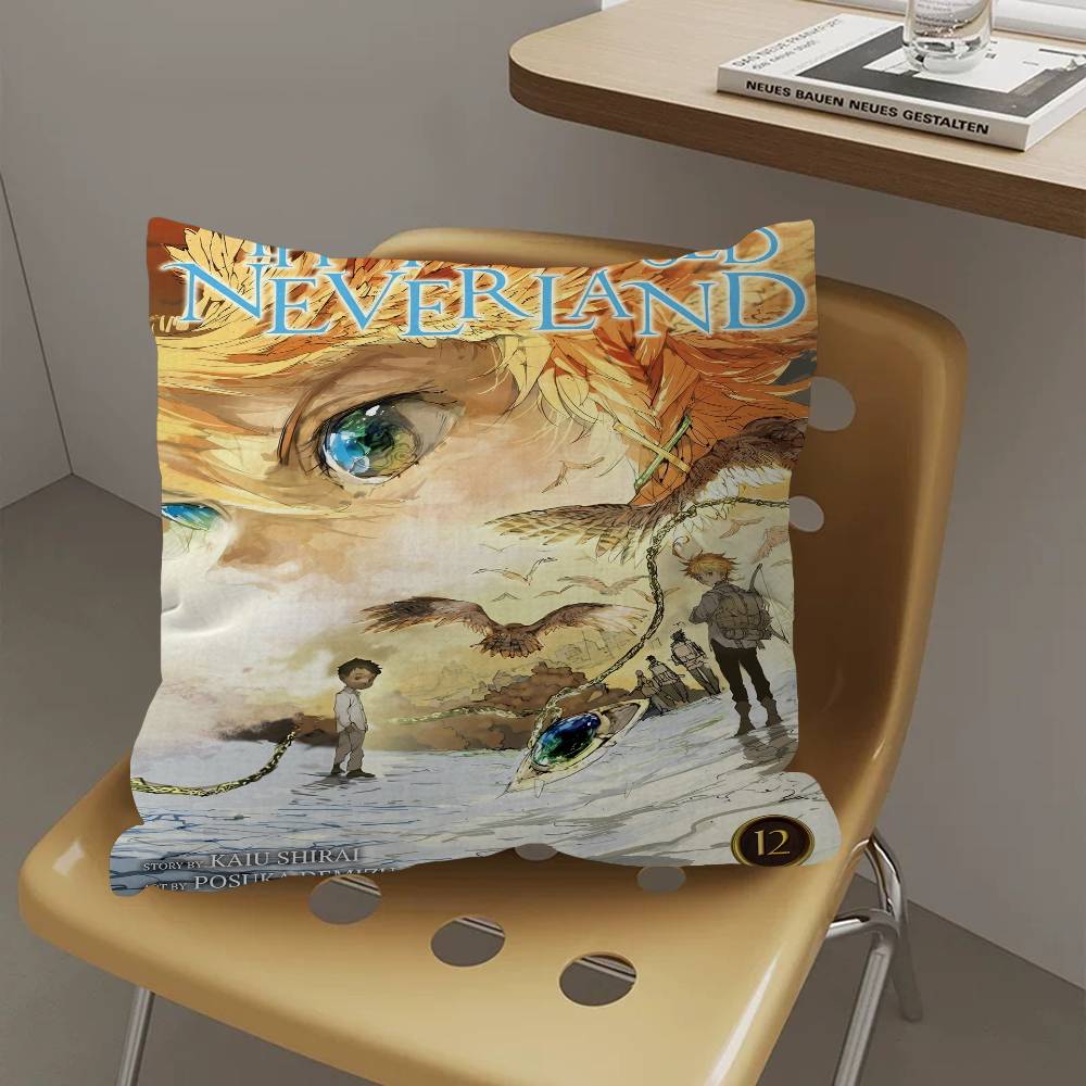 Cartoon The Promised Neverland Pillow Cover Sofa Cushion Cover Home Room Decoration Children Gift