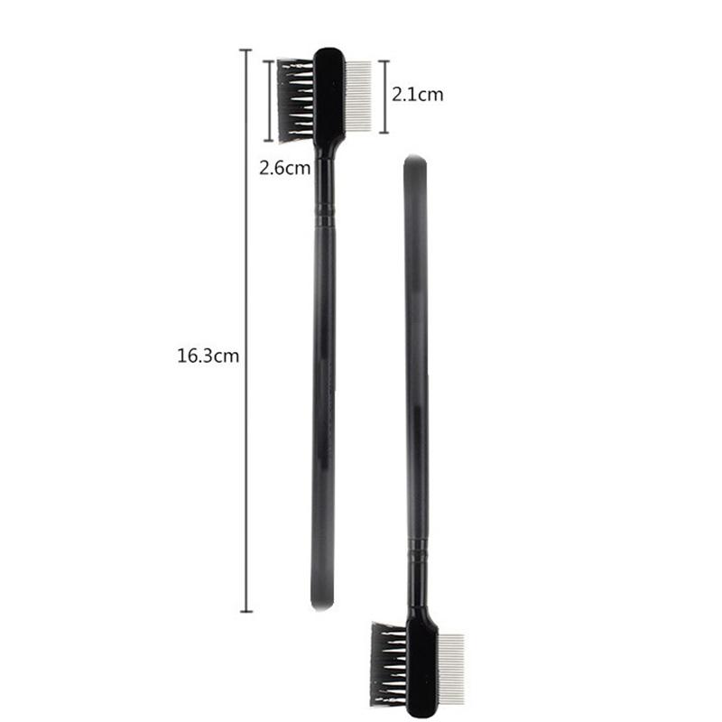 Augenbrauenkamm, Wimpernbürste, Stahlzähne, Doppelkamm-Verlängerungsbürste, Metallkamm