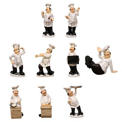 Figurina da Chef in Resina Artigianale Ornamento Decorativo per Tavolo da Cucina Piani di Lavoro per Arredamento Casa e Ristorante Regalo