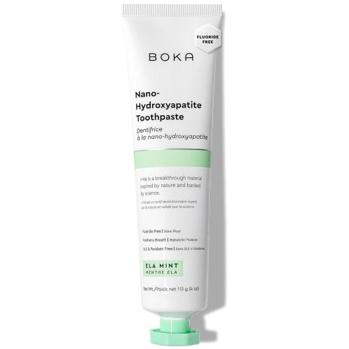 Boka Ela Mint Natural Toothpaste - Nano-Hydroxyapatite for Remineralizing and Sensitivity, Fluoride-Free I Dentist Recommended, Made In USA I 4oz
