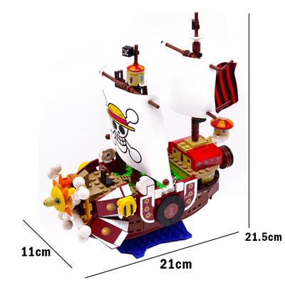 432pcs+ Sunny Pirate Ship Monkey D Luffy One Piece Building Blocks Educational Children Toys Compatible with  6299