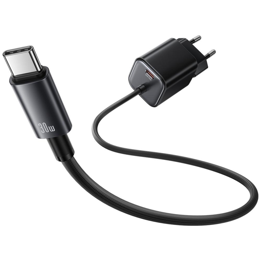 Ładowarka sieciowa 30W USAMS GaN 2xUSB-C Czarna