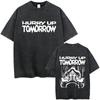 Vintage Gewaschen The Weeknd Starboy Album Grafik T-Shirt Herren Damen Hip Hop Mode Popmusik T-Shirts Männlich Lässig Baumwoll-T-Shirts