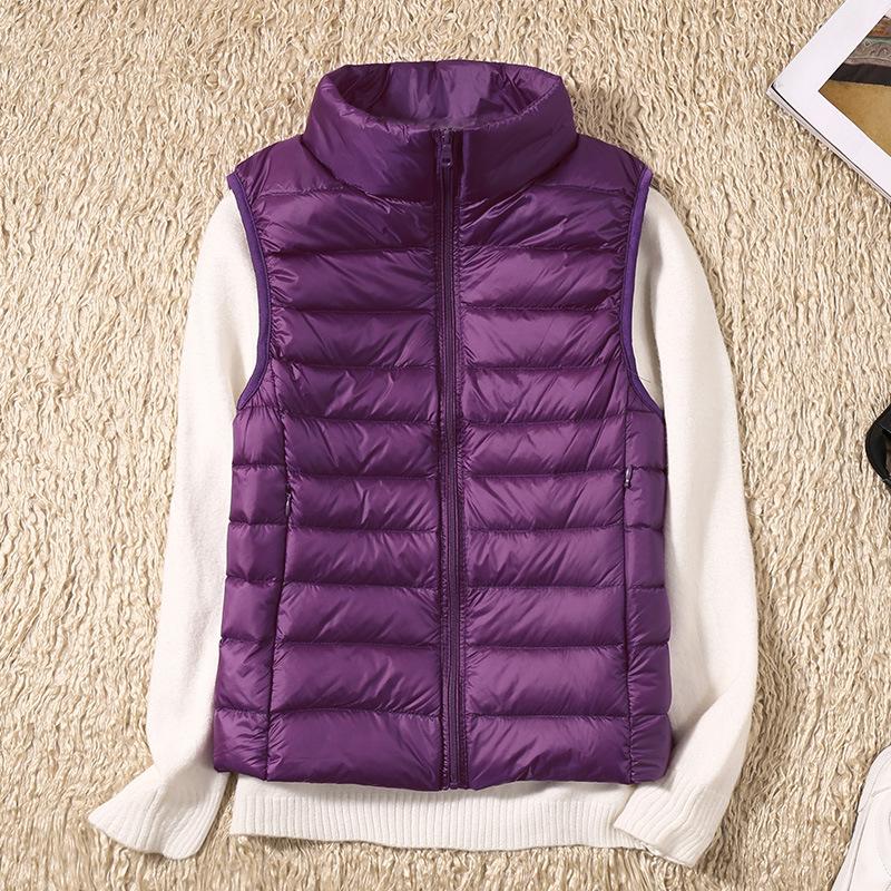 White Duck Down Women Sleeveless Jackets Arrivals Female Ultra Lightweight Packable Vest Women Coats