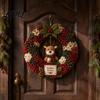 Relaxing Holiday Craft Projects 3D Fabric Wreath Poke Art Kit for Adults Christmas Unique Keepsake Presents Kit Santa Snowman Design