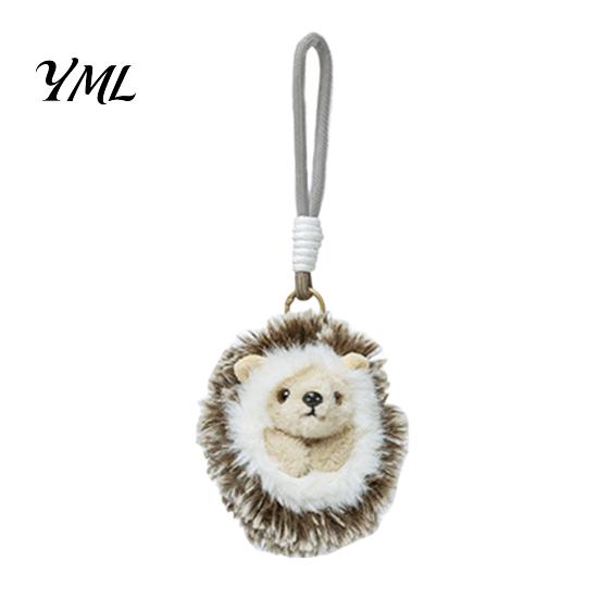 Birthday Present for Children Soft Stuffed Animal Wristlet Keychain, Fluffy Plush Sheep Hedgehog Bag Washable Small Ornament Charm, Cute Accessory
