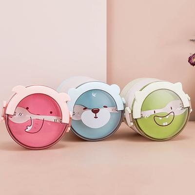 800/1600ML Bento Box Large Capacity Non-slip Plastic Ergonomic Handle Lunch Box with Spoon Household Supplies