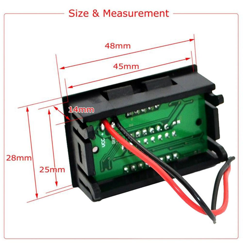 Duable High Quality Newest Protable Useful Voltmeter Motorcycle Voltmeter 12V-60V Battery Car Digital Gauge LED