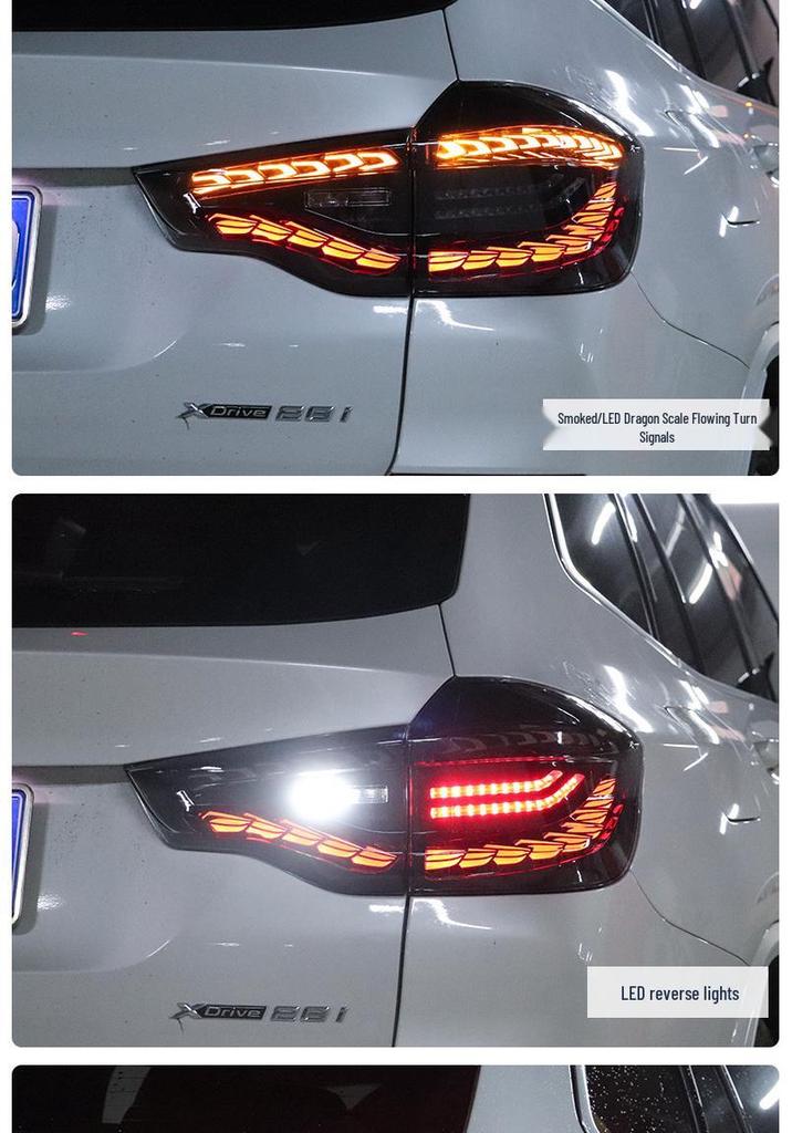 BMW X3 (2018-2021) OLED Dragon Scale Taillight Assembly with Sequential Turn Signal