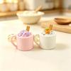 Sundae Ice Cream Mug Keycap Clicker Keychain 3D Printed Cute Fidget Toy Small Christmas Gift for Kids Teens