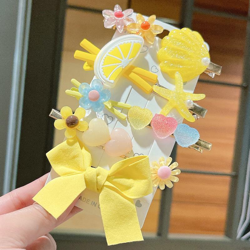 Heart Shape Cute Baby Hairgrips Korean Metal Butterfly Child Hair Accessories Flower Kids Hair Clips for Thick Hair