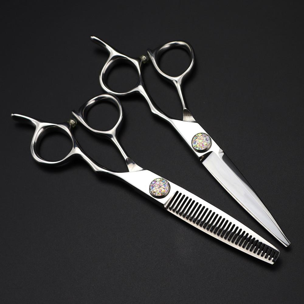 

Профессиональные японские ножницы из стали 440C, 6 дюймов, ножницы для стрижки волос, филировочные парикмахерские ножницы, парикмахерские ножницы