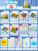 First Grade Math Teaching Aid Set with 3D Geometric Figures and Arithmetic Tools