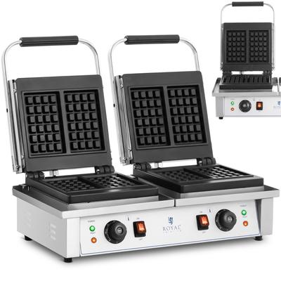 Gaufrier rectangulaire double pour 4 gaufres de Bruxelles 2 x 2000 W