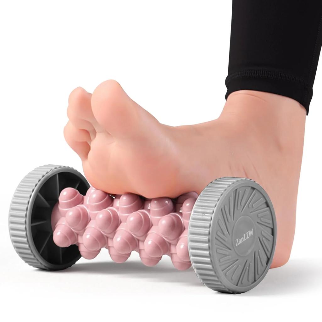 Fotrulle for lindring av plantar fasciitt, manuell dypvevsmassasje for føtter for sirkulasjon og smertelindring, refleksologi-trigger