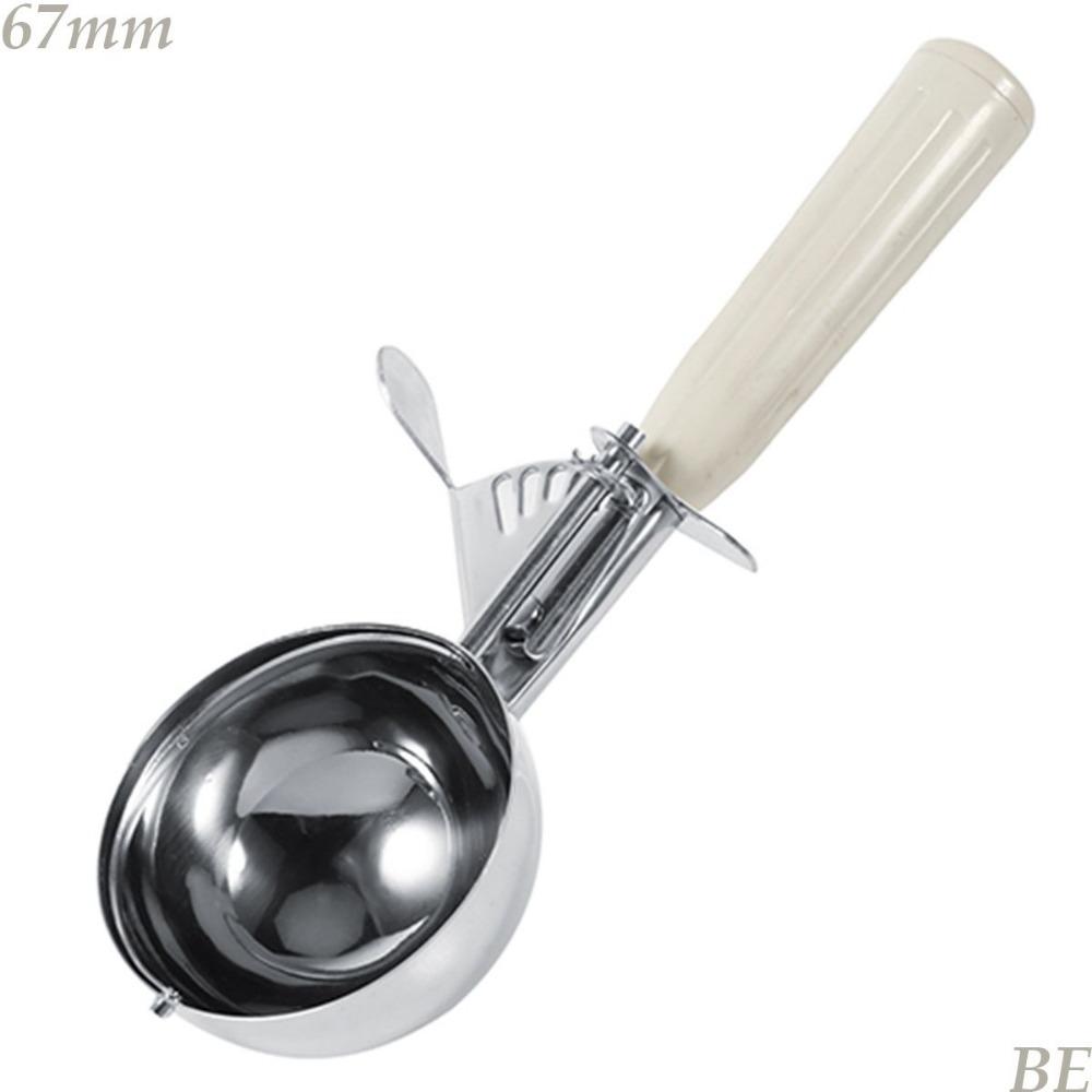 

9 Sizes Meat Balls Fruit Cookies Kitchen Ice Cream Scoop Ice Ball Spoon Food Portioner Cutter Mash 67mm beige