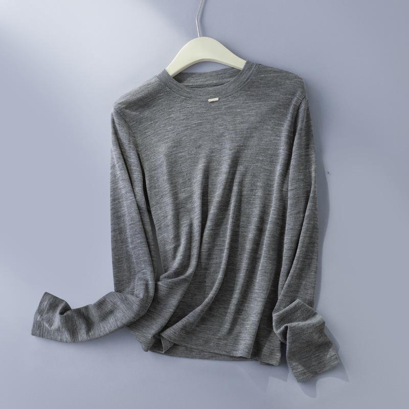 

Женский классический свитер с круглым вырезом Пуюань Осень/Зима 2025: Теплый, стильный, базовый слой из 100% искусственной шерсти Small