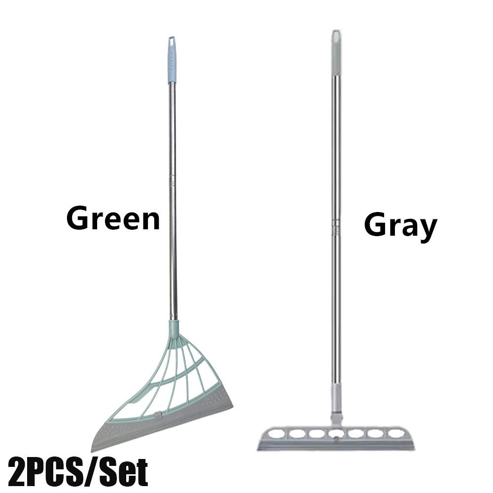 

2 шт./компл. силиконовая волшебная метла для мытья окон, скребок, ручная швабра для удаления шерсти домашних животных, пыли, бытовой пол, зеркала, очистка 2PCS